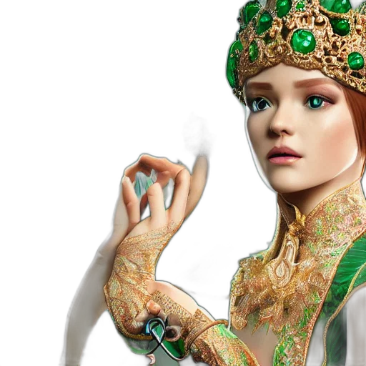 jewelry, crown, photorealistic, fantasy art transparent PNG cut-out