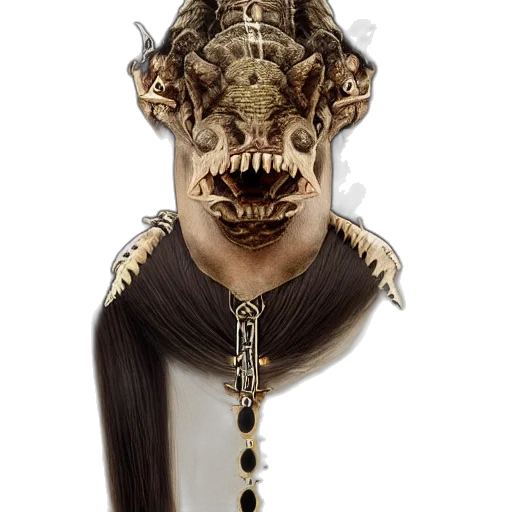 mask, staff, face, creature transparent PNG cut-out