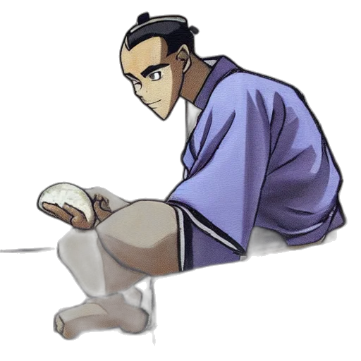 staff, weapon, jacket, shoes transparent PNG cut-out