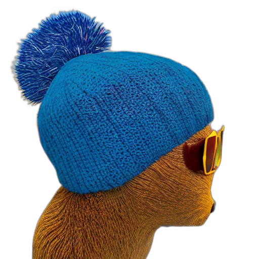 hat, jacket, 3d render, blue transparent PNG cut-out