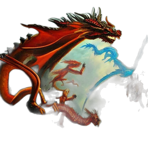 dragon, staff, mask, creature transparent PNG cut-out