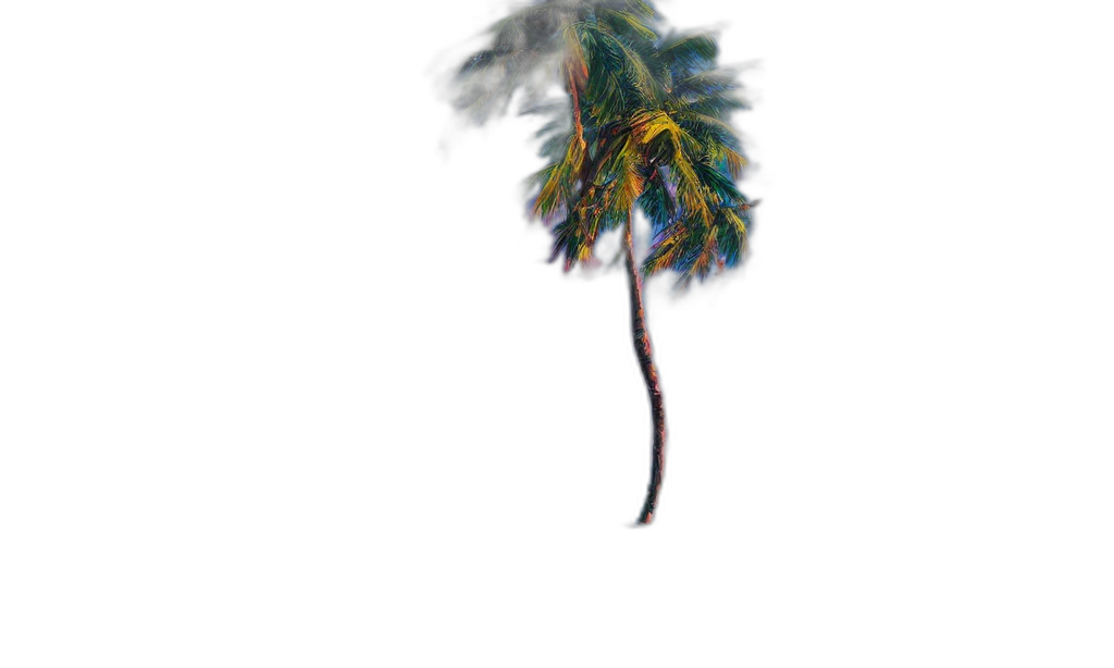 tree, umbrella, hair, weapon, photorealistic, watercolor, vaporwave, 3d render transparent PNG cut-out