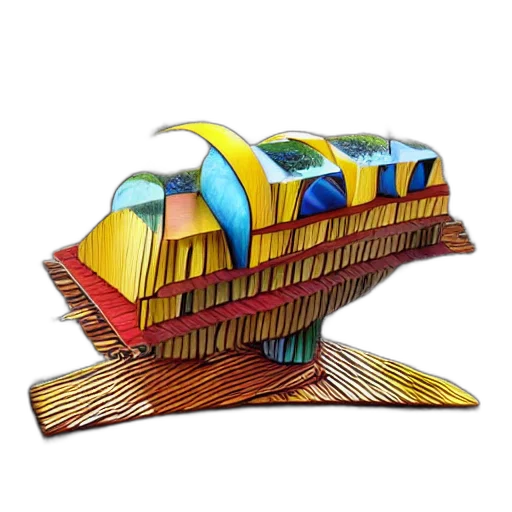 hat, furniture, crown, umbrella, 3d render, concept art, fantasy art, photorealistic transparent PNG cut-out