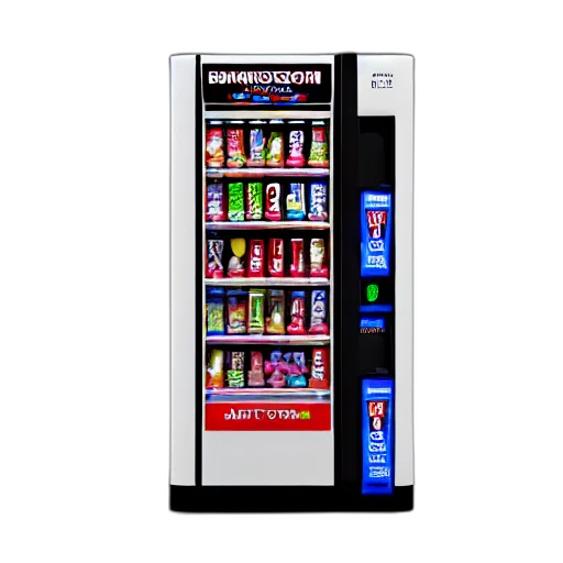 food, 3d render, berlusconi, shaped, vending, machine, octane, render transparent PNG cut-out