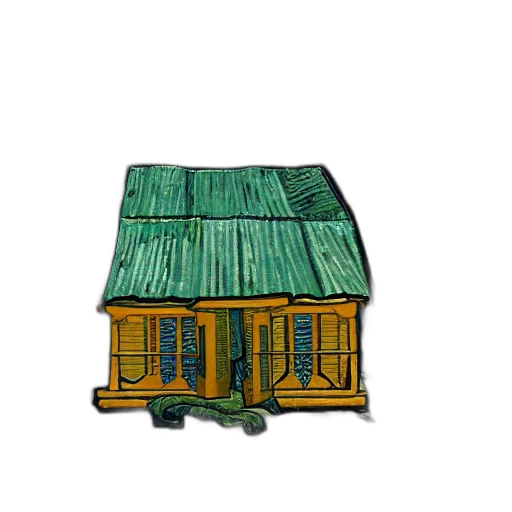 furniture, building, 3d render, concept art, watercolor, pixel art, rain, night transparent PNG cut-out
