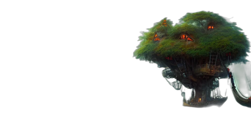 tree, creature, dragon, crown transparent PNG cut-out
