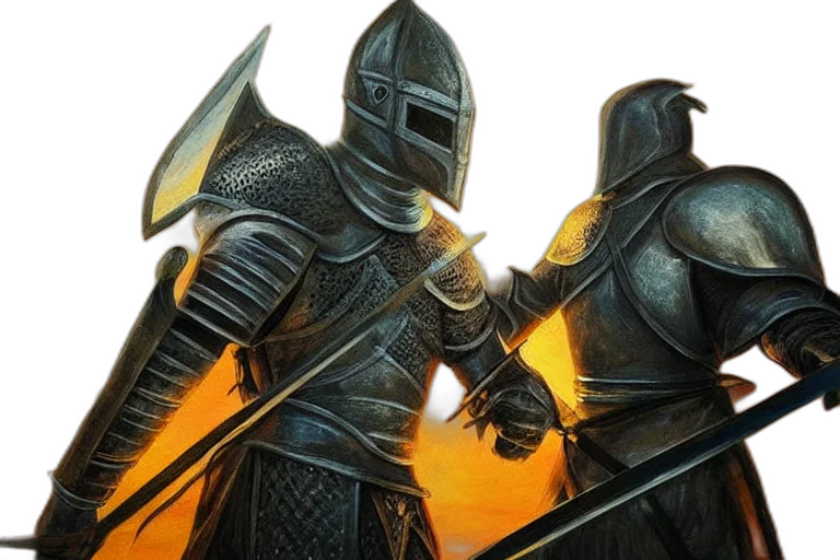 sword, weapon, fantasy art, concept art, comic book art, 3d render, fire, golden transparent PNG cut-out