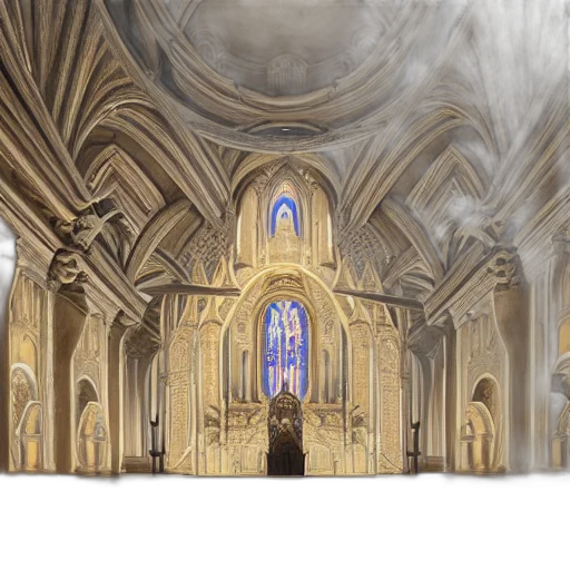 concept art, photorealistic, 3d render, fantasy art, fog, interior, shot, very transparent PNG cut-out