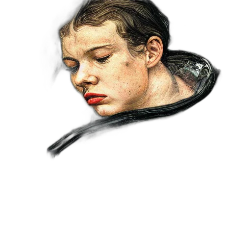 face, jacket, mask, hat, watercolor, photorealistic, concept art, oil painting transparent PNG cut-out