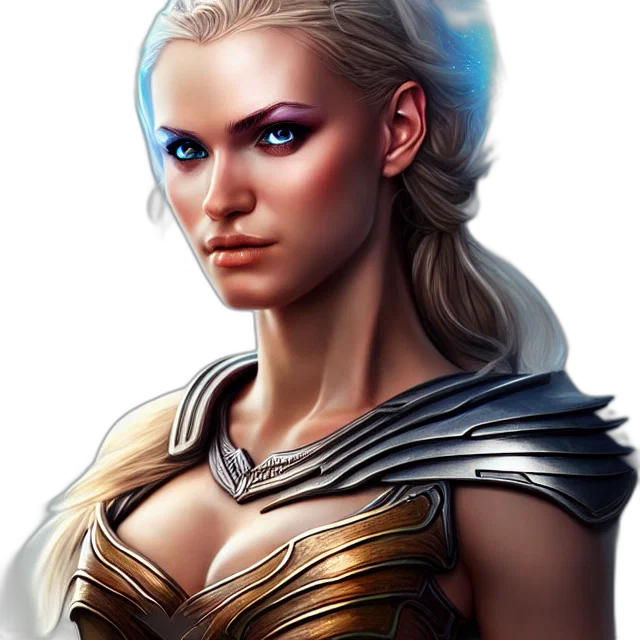 face, fantasy art, comic book art, concept art, photorealistic, beautiful, valkyrie, warrior transparent PNG cut-out