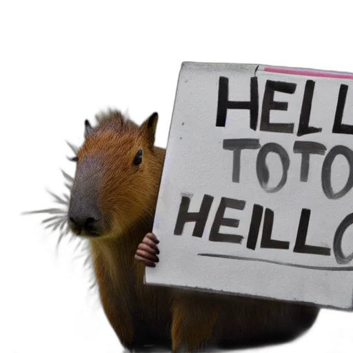 animal, staff, hat, realistic transparent PNG cut-out