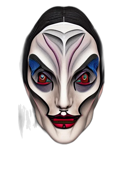 mask, face, creature, fantasy art transparent PNG cut-out