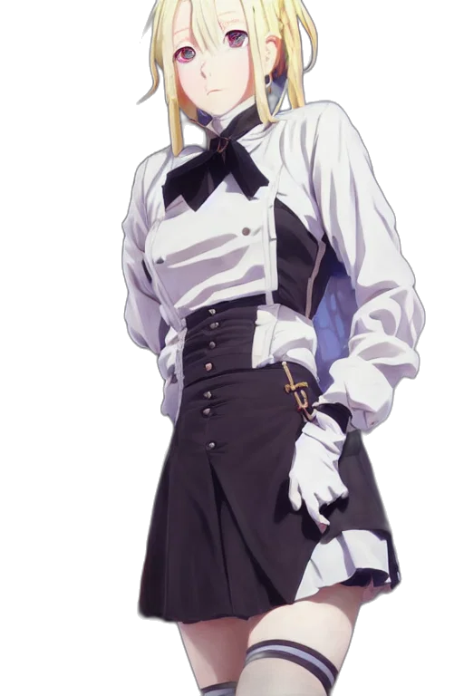 staff, dress, jacket, hat transparent PNG cut-out