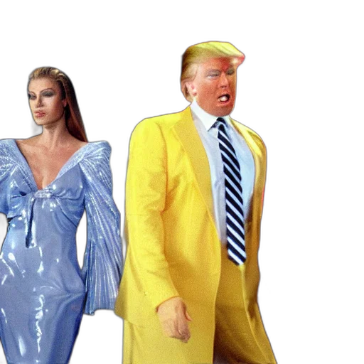 dress, concept art, vaporwave, golden transparent PNG cut-out