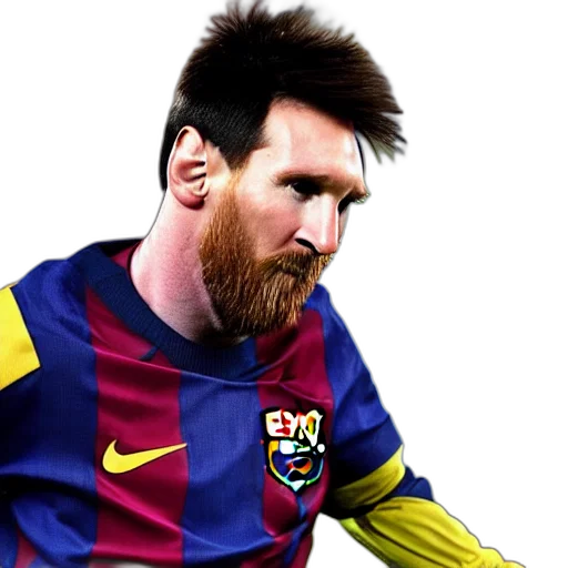 photorealistic, pixel art, 3d render, concept art, lionel, messi, photograph transparent PNG cut-out