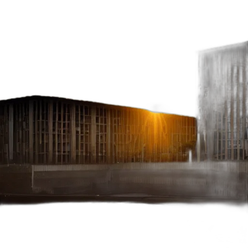 building, staff, furniture, 3d render, concept art, photorealistic, city street, fog transparent PNG cut-out
