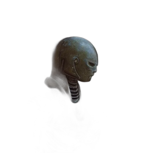 mask, hat, creature, robot, 3d render, concept art, photorealistic, vaporwave transparent PNG cut-out