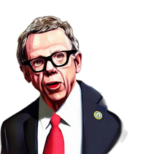 cartoon, photorealistic, concept art, pixel art, governor, mike, dewine, gta transparent PNG cut-out