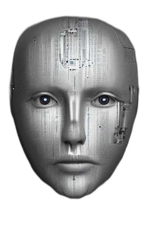 robot, mask, face, jewelry, cyberpunk, 3d render, photorealistic, concept art transparent PNG cut-out