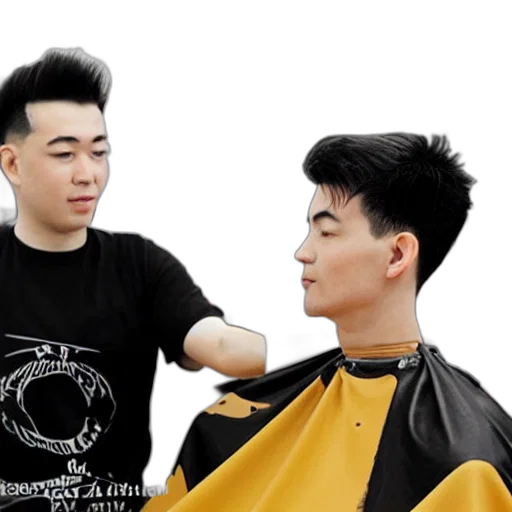 hair, staff, photorealistic, gohan transparent PNG cut-out