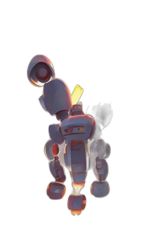 robot, weapon, staff, bottle transparent PNG cut-out
