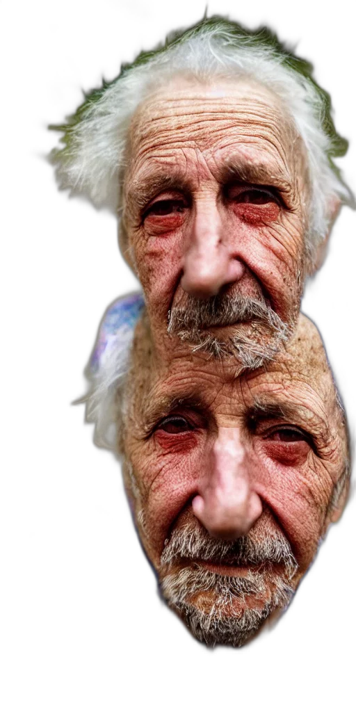 face, mask, hat, hair, photorealistic, 3d render, concept art, detailed transparent PNG cut-out