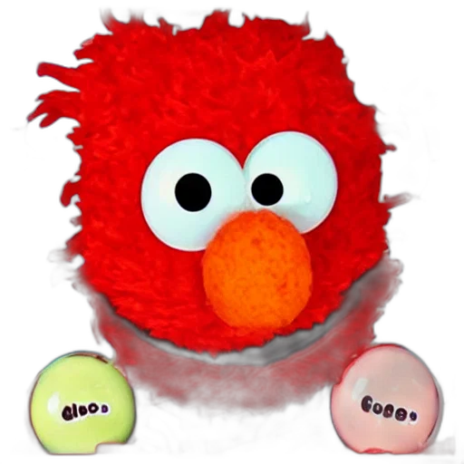 3d render, elmo, shape, icecream transparent PNG cut-out