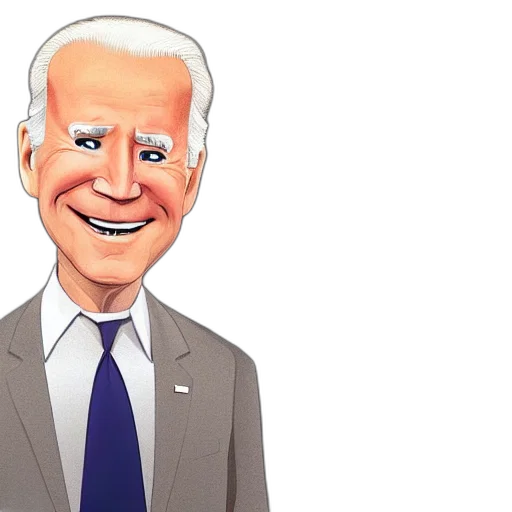 cartoon, joe, biden, charicature transparent PNG cut-out