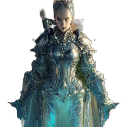 sword, dress, staff, crown transparent PNG cut-out