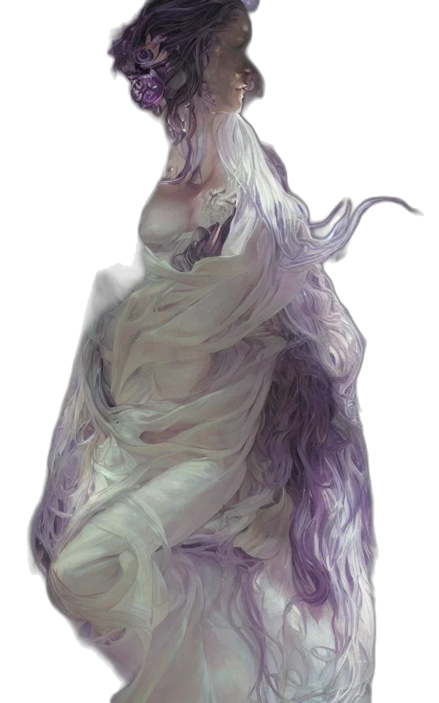 creature, dragon, dress, mask, concept art, fantasy art, watercolor, vaporwave transparent PNG cut-out