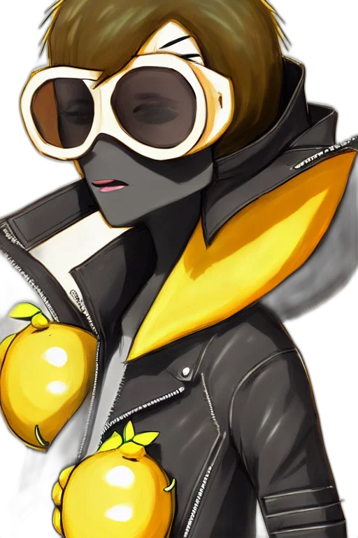 jacket, staff, mask, robot, concept art, cyberpunk, cartoon, anime transparent PNG cut-out