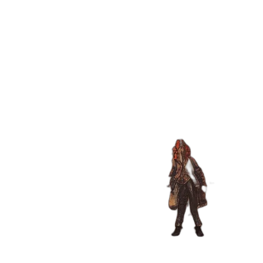 jacket, staff, weapon, hair transparent PNG cut-out