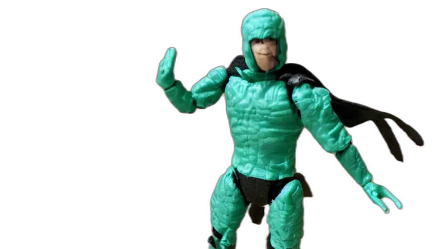 jacket, robot, creature, 3d render, concept art, outer space, green, action transparent PNG cut-out