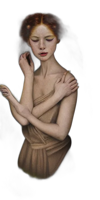 dress, jewelry, mask, face, photorealistic, 3d render, concept art, fantasy art transparent PNG cut-out