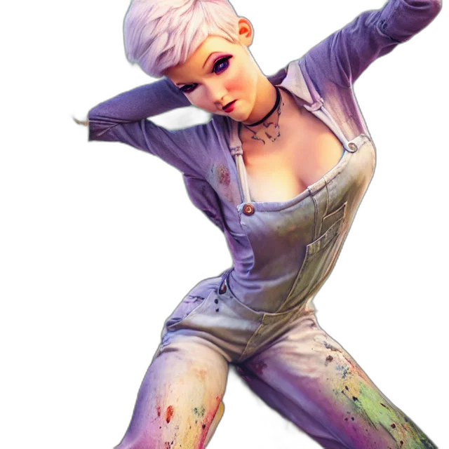 staff, dress, jacket, concept art, 3d render, fantasy art, cyberpunk, pastel transparent PNG cut-out
