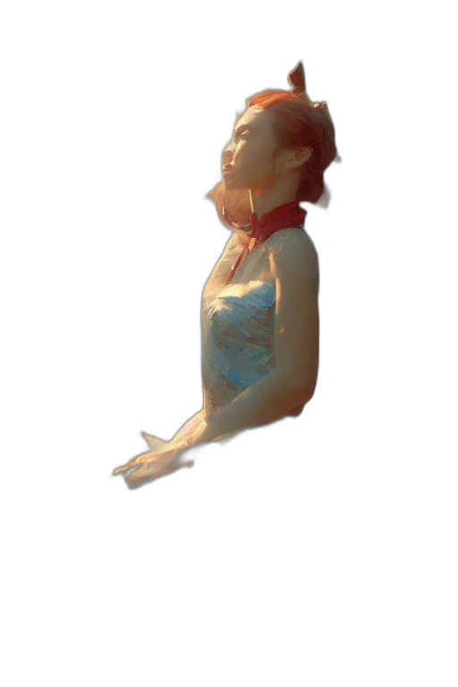 dress, face, jewelry, staff, 3d render, photorealistic, concept art, oil painting transparent PNG cut-out