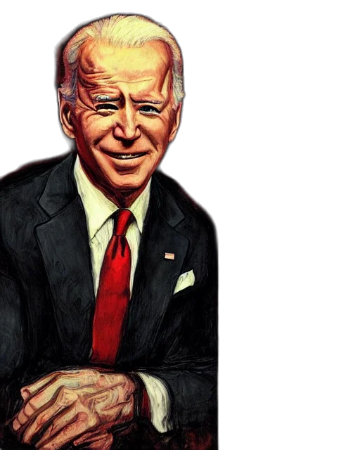face, photorealistic, portrait, joe, biden, devil, greg, rutkowski transparent PNG cut-out