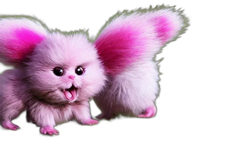 animal, creature, staff, hair, concept art, 3d render, photorealistic, watercolor transparent PNG cut-out