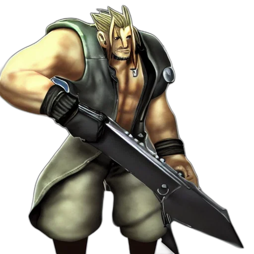 weapon, sword, staff, concept art, 3d render, fantasy art, barret, wallace transparent PNG cut-out