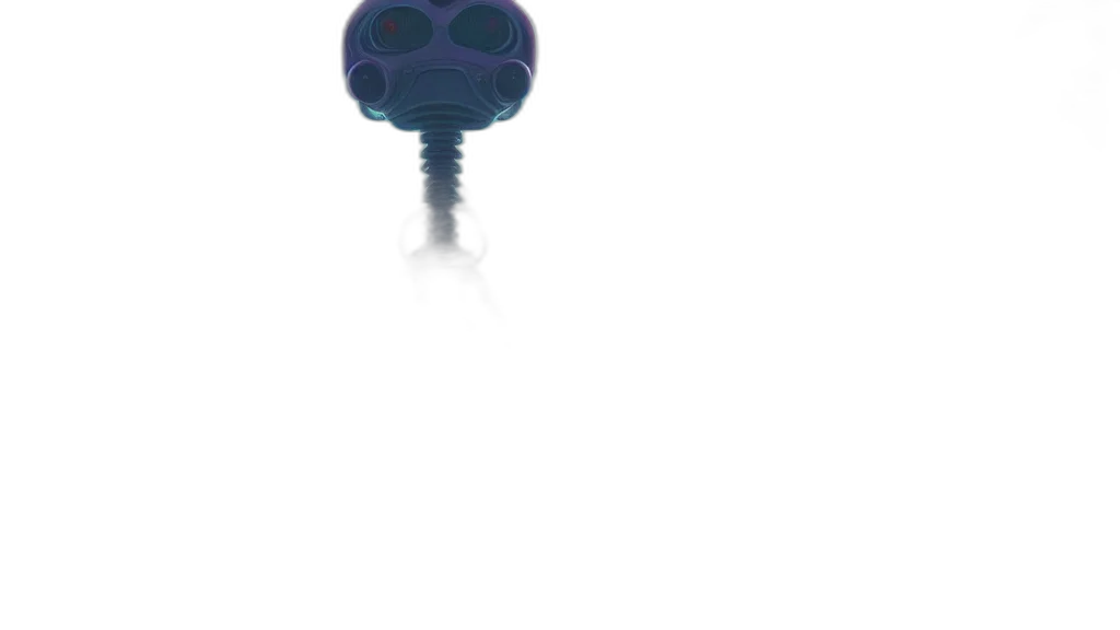 umbrella, robot, staff, crown, 3d render, concept art, pixel art, vaporwave transparent PNG cut-out