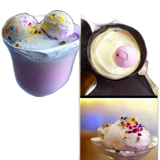 food, 3d render, photorealistic, pastel transparent PNG cut-out