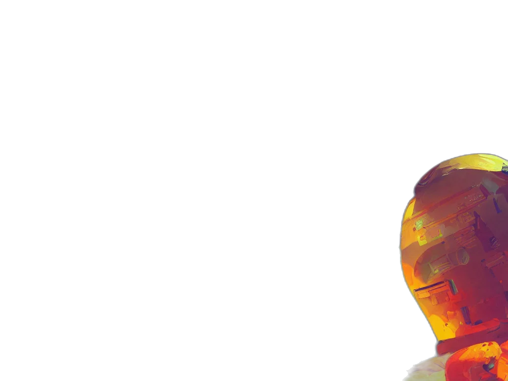 mask, face, robot, staff, 3d render, concept art, photorealistic, vaporwave transparent PNG cut-out