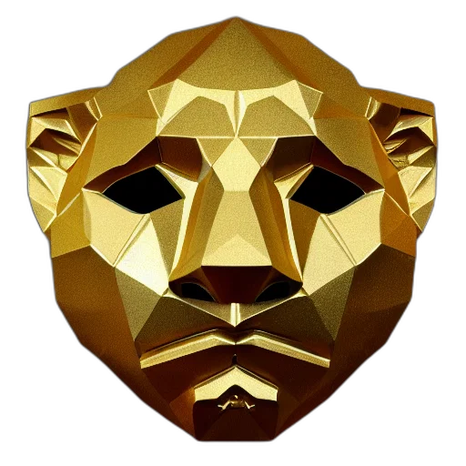 mask, crown, jewelry, face, 3d render, concept art, fantasy art, pixel art transparent PNG cut-out