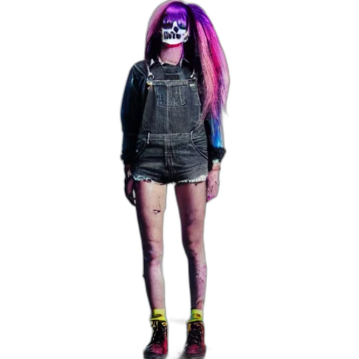 dress, creature, jacket, mask, cyberpunk, vaporwave, concept art, 3d render transparent PNG cut-out