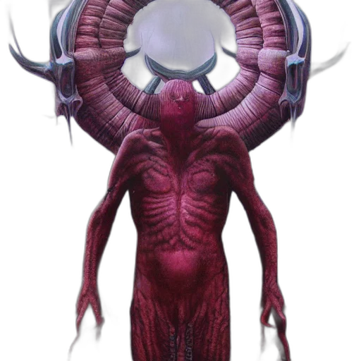 creature, mask, dragon, staff transparent PNG cut-out