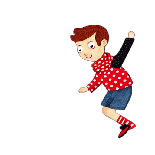 cartoon, pixel art, watercolor, concept art, red, illustration, french, boy transparent PNG cut-out