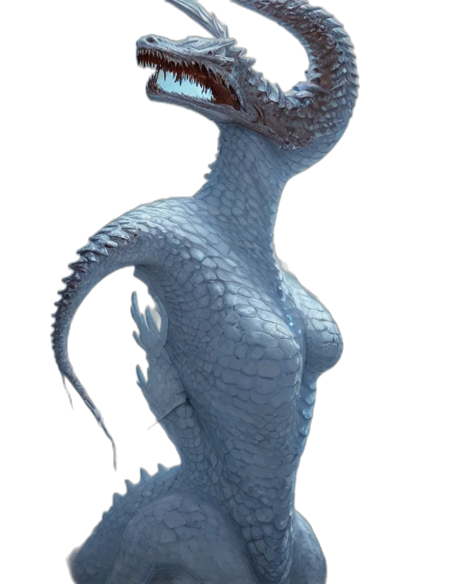 dragon, creature, dress, animal, concept art, 3d render, fantasy art, photorealistic transparent PNG cut-out