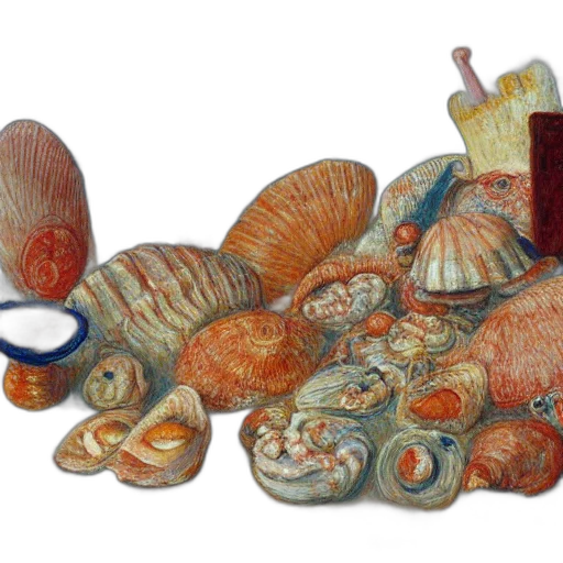 food, jewelry, oil painting, photorealistic transparent PNG cut-out