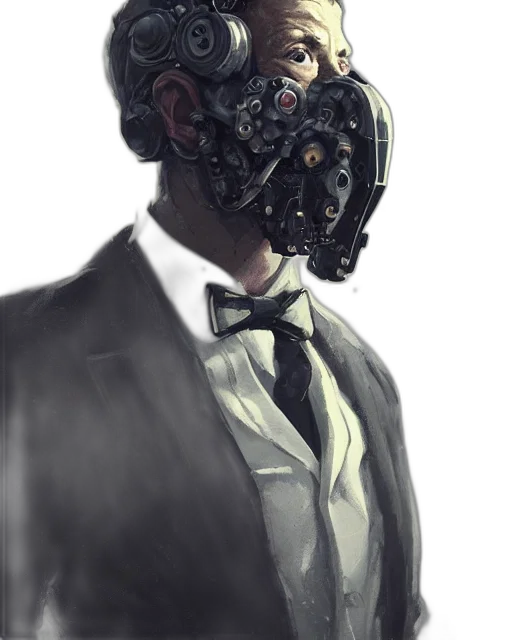 mask, robot, face, cyberpunk transparent PNG cut-out