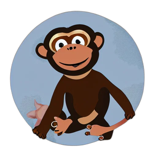 staff, animal, creature, concept art, cartoon, 3d render, blender, monkey transparent PNG cut-out
